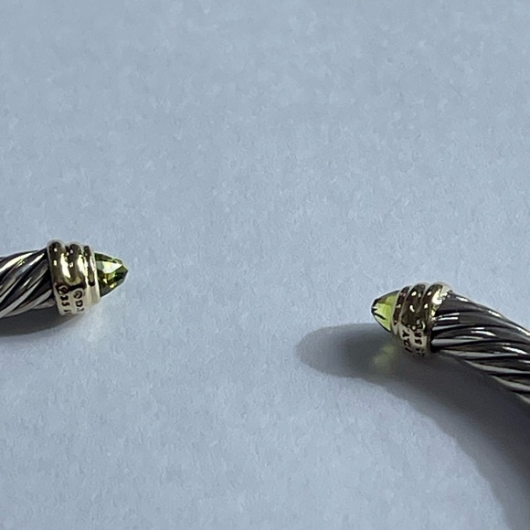 David Yurman Cable Classics Bracelet with 14k Gold & Peridot - Picture 7 of 10